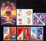 SELO: U.R.S.S.: 1981/1989 E RUSSIA: 1991/1992 – TEMÁTICA AUSTRONAUTAS/CORRIDA AEROESPECIAL. MINT.