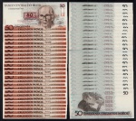 25 CÉDULAS DE 50 CRUZEIROS 1990 C-210 FE ESTIMATIVA R$ 280,