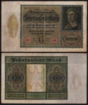 CÉDULA GIGANTE DA ALEMANHA 10.000 MARK 1922 MBC