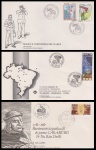 FDC: BRASIL – 1981/1986/1988. COM CARIMBO COMEMORATIVO E DE PRIMEIRO DIA DE CIRCULAÇÃO.