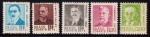 SELO REGULAR: BRASIL 1967/1968. RHM: 532/536 – ANTIGOS PRESIDENTES DA REPUBLICA. MINT. SÉRIE COMPLETA. VL. CAT. 105.