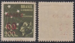 SELO: AÉREO  1944. RHM: A-052. MINT. (VARIEDADE: DECALQUE PARCIAL DA SOBRETAXA NO VERSO).