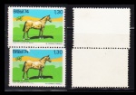 VARIEDADE: BRASIL: 1974. ANIMAIS BRASILEIROS: RHM: C-0865. DENTEAÇÃO DESLOCADA. MINT. (PAR VERTICAL).