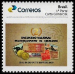 SELO BRASIL  2020 (PERSONALIZADO). RHM: PB-146. II ENCONTRO NACIONAL DE MULTICOLECIONISMO DE UBERLÂNDIA/MG. MINT. VL. CAT. 200 UF.