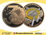 Medalha do Brasil - 2024 - Estojo com a medalha de 3 REAL - 30 Anos do Real - Proof - Bronze - FC -23.40 g - 40 mm - Tiragem apenas 800 pçs - No estojo com certificado -  Lance Livre