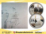 Moeda do Brasil - 2 Reais JK 2002 - Cartela Comemorativa Centenário de Juscelino Kubitschek  - Prata (.999) - Proof - 28.0 g - 40.0 mm - Cat. P-735 - Folder original completo / certificado da CMB - Cunhadas apenas 12.902 unidades - Lance Livre