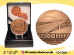 Medalha do Brasil - 2024 - Estojo com a Série 200 anos do Senado - 3ª Sede - Palácio do Congresso Nacional 1960 a hoje - Bronze - 30.0 g - 40.0 mm - Somente 100 Exemplares - Estojo original completo e com certificado
