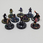 Lote com 10 Miniaturas HeroClix Marvel. Medidas do Lote: Peso Total: 45 g.