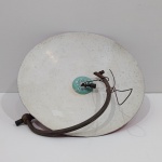 Antiga Luminária Redonda, Década de 70, Para Restauro. Medidas: Altura: 12,5 cm, Largura: 25,5  cm, Comprimento: 25,5 cm, Peso: 580 g.