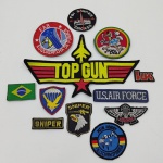 Lote com 12 Patches Bordados, para Jaqueta. Medidas do Maior: Altura: 17,5 cm,  Comprimento: 28,5 cm, Peso Total: 70 g.