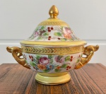 Açucareiro em Porcelana Amarelo - Med. 14Alt com a tampa -