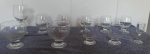Lote com 11 taças diversas em vidro,