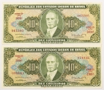 Numismática, BRASIL. Duas Cédulas C-082