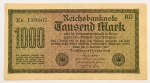 Numismática, ALEMANHA. Uma Cédula 1000 Mark