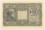 Numismática, ITALIA. Uma Cédula 10 Lire
