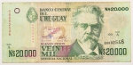Numismática, URUGUAY. Uma Cédula 20000 Nuevos Pesos