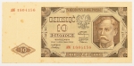 Numismática, POLONIA. Uma Cédula 10 Zlotych 1948