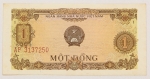 Numismática, VIETNAM. Uma Cédula P-80 1 Dong 1976 Flor de Estampa