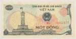 Numismática, VIETNAM. Uma Cédula P-90 1 Dong 1985 Flor de Estampa