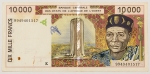 Numismática, WEST AFRICAN STATES. Uma Cédula 10000 Francs