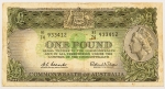 Numismática, AUSTRALIA. Uma Cédula 1 Pound QEII