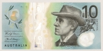 Numismática, AUSTRALIA. Uma Cédula 10 Dollars Polímero Flor de Estampa