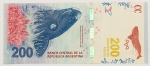 Numismática, ARGENTINA. Uma Cédula 200 Pesos