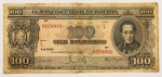 Numismática, BOLIVIA. Uma Cédula P-142 100 Bolivianos 1945