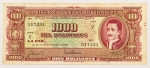 Numismática, BOLIVIA. Uma Cédula P-149 1000 Bolivianos 1945
