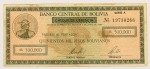 Numismática, BOLIVIA. Uma Cédula 500000 Pesos 1984
