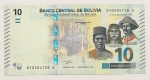 Numismática, BOLIVIA. Uma Cédula P-248 10 Bolivianos 2018 Flor de Estampa