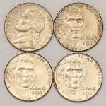 Numismática, INTERNACIONAL. 4 Moedas Estrangeiras FIVE CENTS