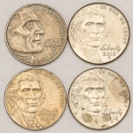 Numismática, INTERNACIONAL. 4 Moedas Estrangeiras FIVE CENTS