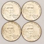 Numismática, INTERNACIONAL. 4 Moedas Estrangeiras FIVE CENTS