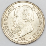 Numismática, Brasil. Moeda de 1000 RÉIS, ano 1881.