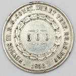 Numismática, Brasil. Moeda de 500 RÉIS, ano 1856.