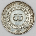 Numismática, Brasil. Moeda de 500 RÉIS, ano 1857.