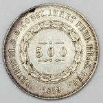Numismática, Brasil. Moeda de 500 RÉIS, ano 1859.