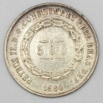 Numismática, Brasil. Moeda de 500 RÉIS, ano 1860.