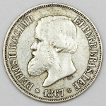 Numismática, Brasil. Moeda de 500 RÉIS, ano 1867.