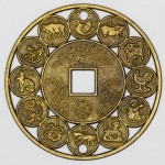 Colecionismo. Exu 7 da Lira, década de 1960, metal fundido, 60mm, 34g. Raríssima.