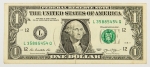 Numismática, U.S.A. Cédula de 1 Dólar Americano, 2013, Califórnia.