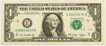 Numismática, U.S.A. Cédula de 1 Dólar Americano, 2009, Virginia.