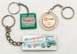 Lote com 3 chaveiros Texaco, Antigo Cofape e Trans Turismo. Todos em acrílico.52g.  Complete sua coleção.