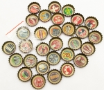 Coleção completa com 30 tampinhas (chapinhas) de Coca-Cola `Soma na Tampa` (Ano 2012), escassas. Oportunidade.