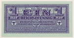 Numismática, Alemanha. Cédula Militar de 1 Pfennig 1942 P-M32 FE