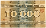 Numismática, Alemanha. Cédula de 10.000 Marcos 1923 P-S982
