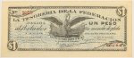 Numismática, México. Cédula de 1 Peso 1914 P-S645