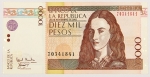 Numismática, Colômbia. Cédula de 10.000 Pesos 2002 P-453e FE
