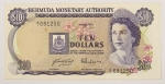 Numismática, Bermudas. 10 dólares, P. 30, F.E./MBC+/XF.
